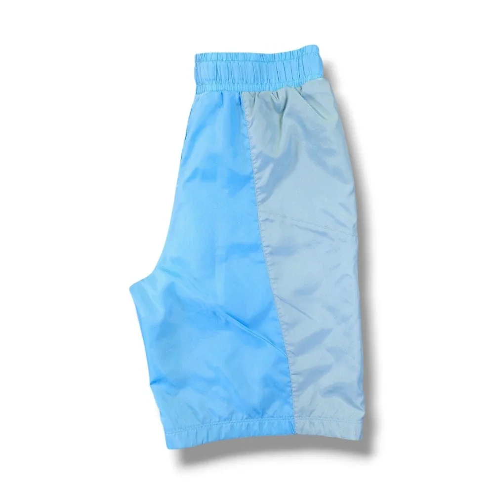 Nike Athletic Sportswear 2 Tone Light Blue Neon Yellow Logo Youth‎ Size L 27-28